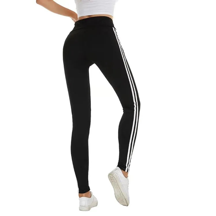 Side Stripe Tummy Control Sports Leggings
