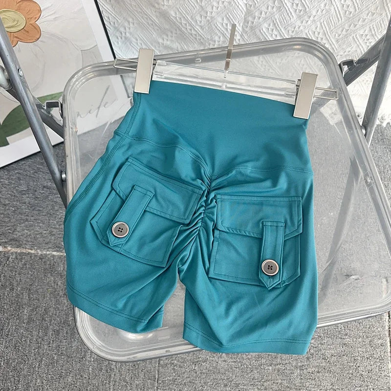 Women's High Waist Yoga Shorts - Butt Lift Fitness Gym Running Sportswear