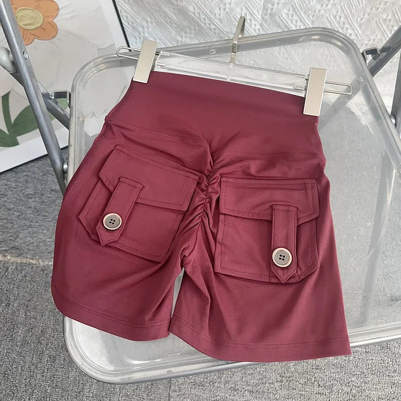 Women's High Waist Yoga Shorts - Butt Lift Fitness Gym Running Sportswear