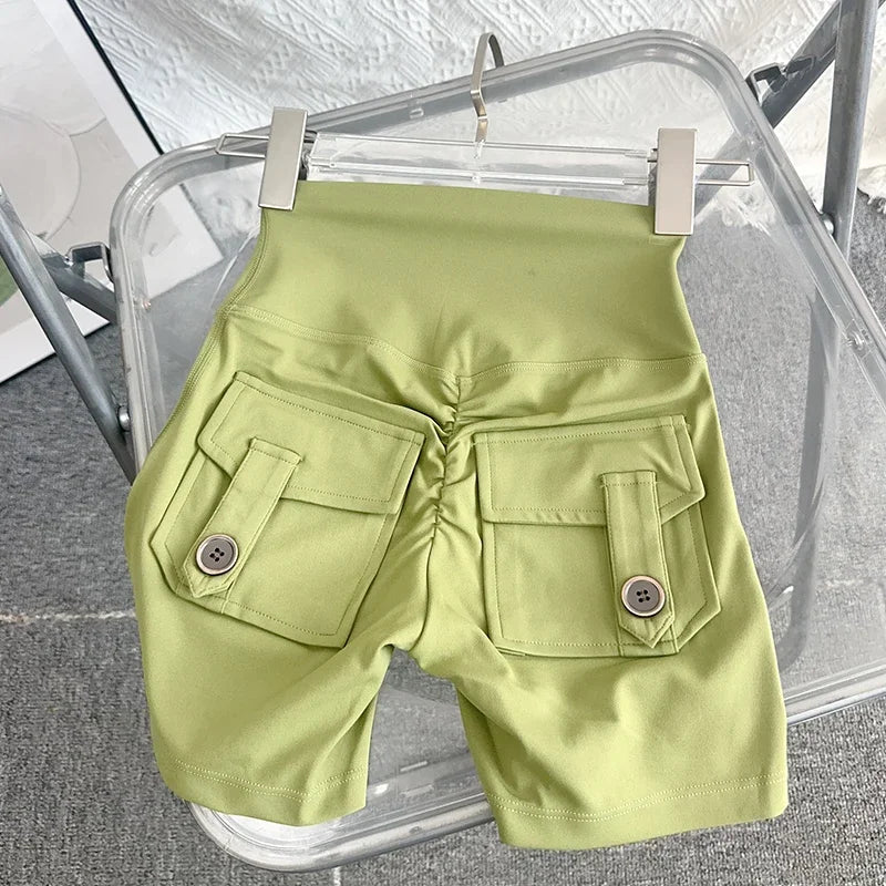 Women's High Waist Yoga Shorts - Butt Lift Fitness Gym Running Sportswear