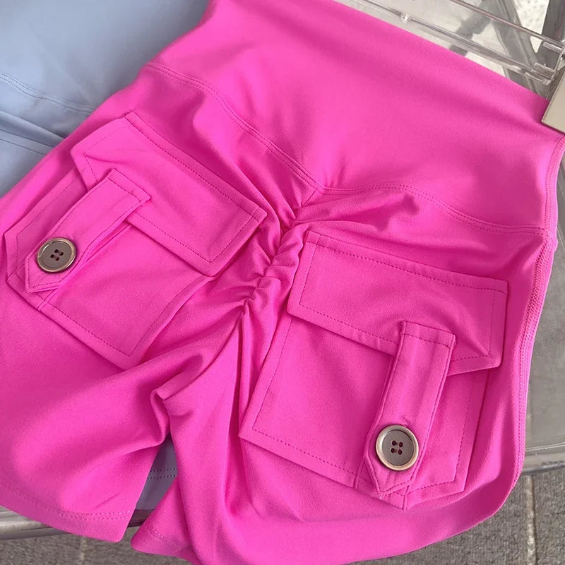 Women's High Waist Yoga Shorts - Butt Lift Fitness Gym Running Sportswear
