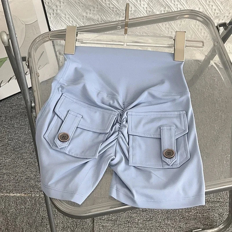 Women's High Waist Yoga Shorts - Butt Lift Fitness Gym Running Sportswear