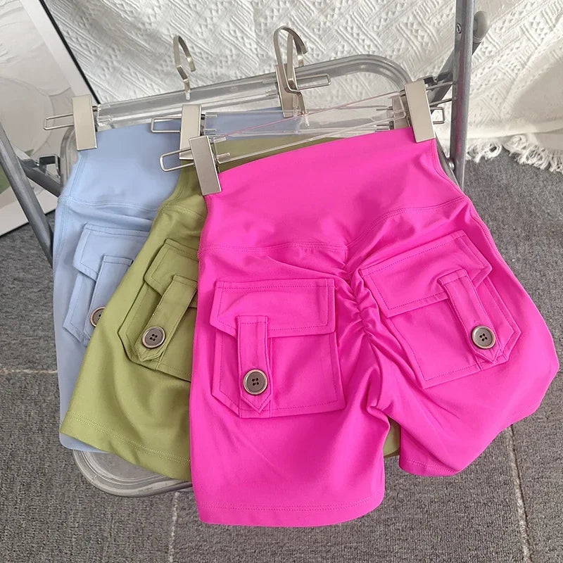 Women's High Waist Yoga Shorts - Butt Lift Fitness Gym Running Sportswear