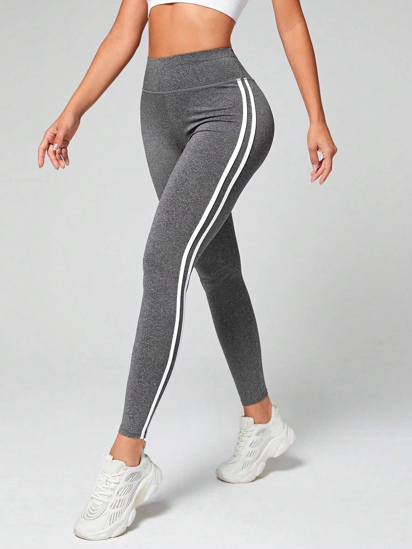 Side Stripe Tummy Control Sports Leggings