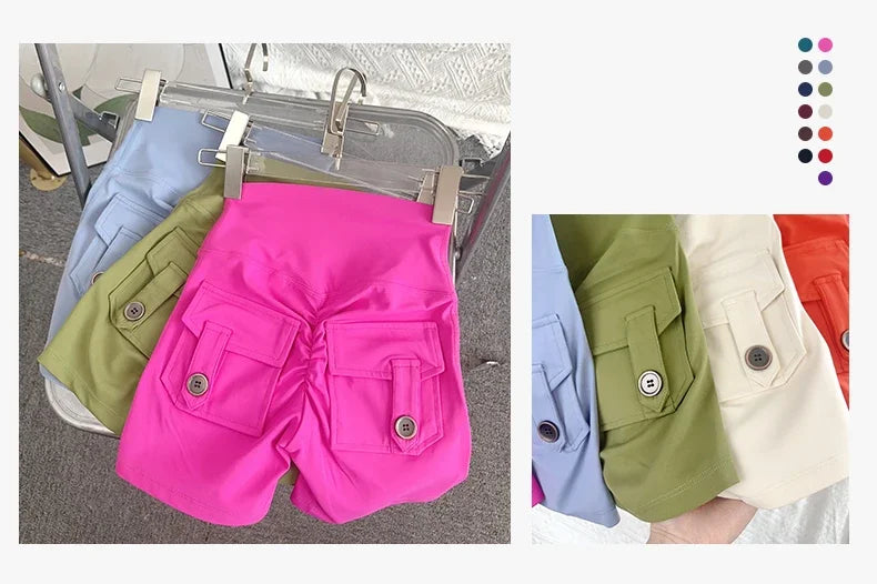 Women's High Waist Yoga Shorts - Butt Lift Fitness Gym Running Sportswear