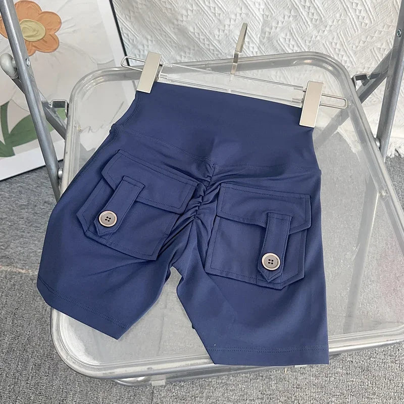 Women's High Waist Yoga Shorts - Butt Lift Fitness Gym Running Sportswear