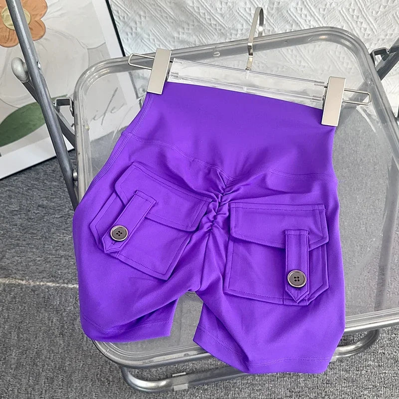 Women's High Waist Yoga Shorts - Butt Lift Fitness Gym Running Sportswear