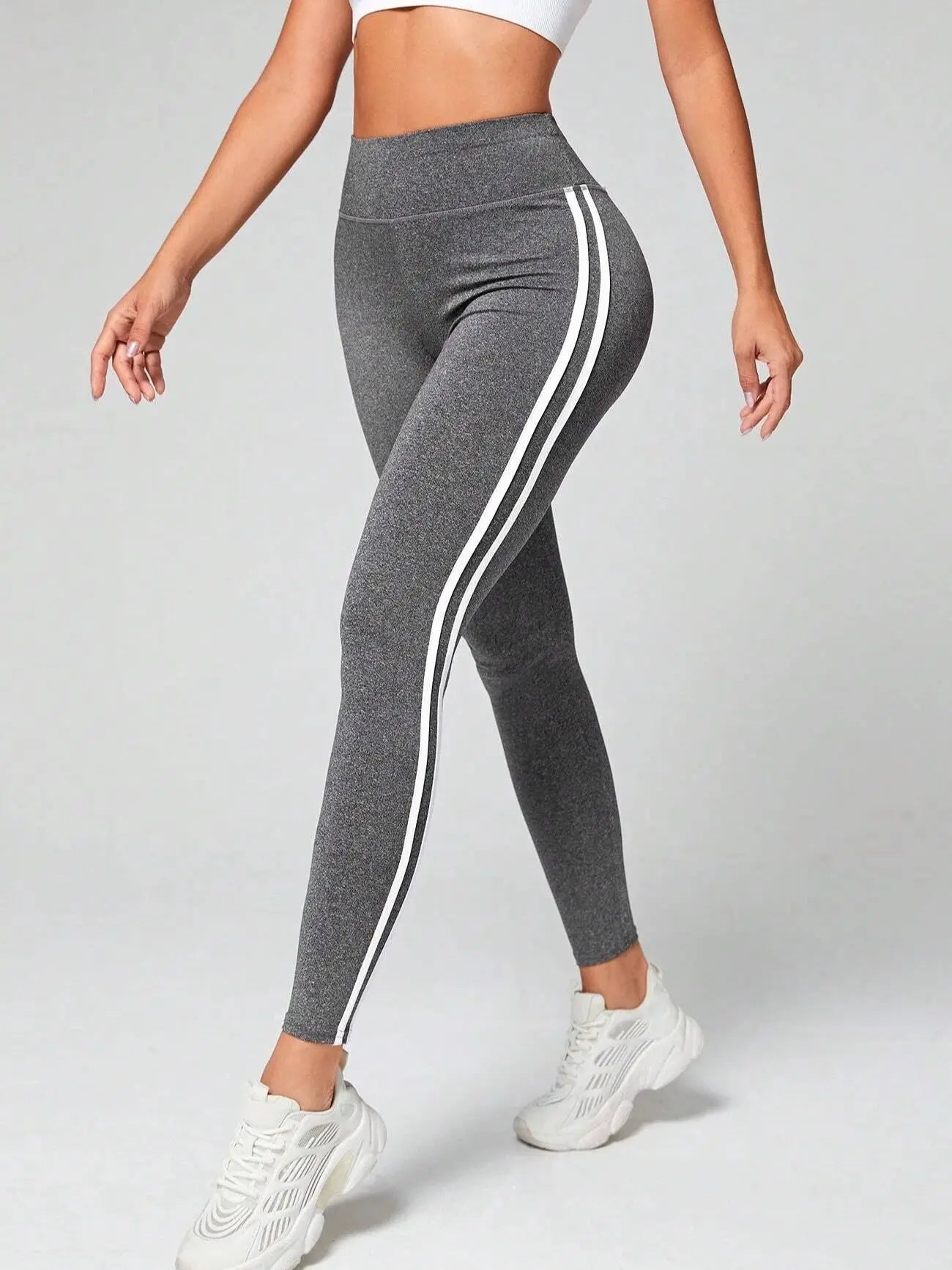 Side Stripe Tummy Control Sports Leggings