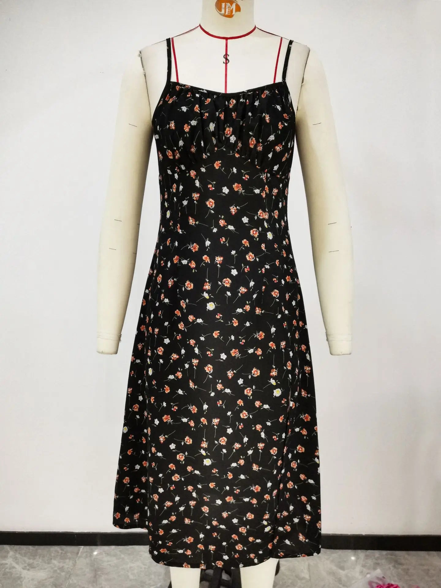 2024 Polka Dot Spaghetti Strap Midi Dress - Sexy Boho Beach Summer Fashion