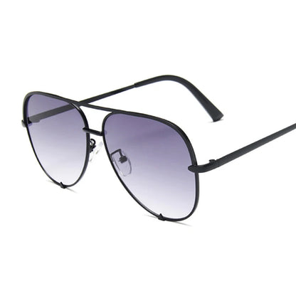 Classic Vintage Women's Sunglasses: Luxury Designer, Retro Black Gradient Aviation Style