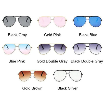 Classic Vintage Women's Sunglasses: Luxury Designer, Retro Black Gradient Aviation Style