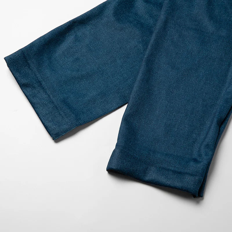 Push Up Seamless Faux Denim Leggings - High Waist Elastic Skinny Pencil Pants
