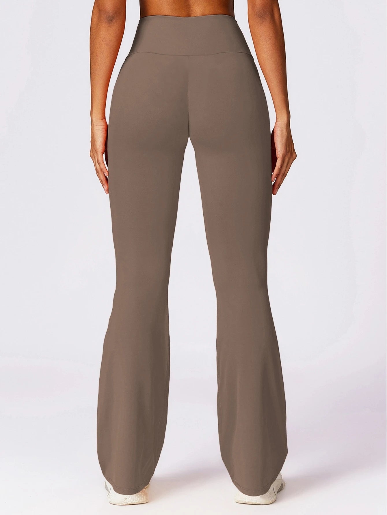 Women's Seamless Scrunch Bum Yoga Leggings - Low Waist, Bell-Bottom Sports Tights