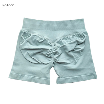 Seamless Scrunch Gym Shorts - Low Waist, High Stretch Performance