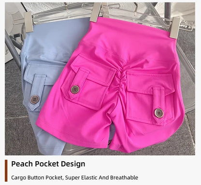 Women's High Waist Yoga Shorts - Butt Lift Fitness Gym Running Sportswear