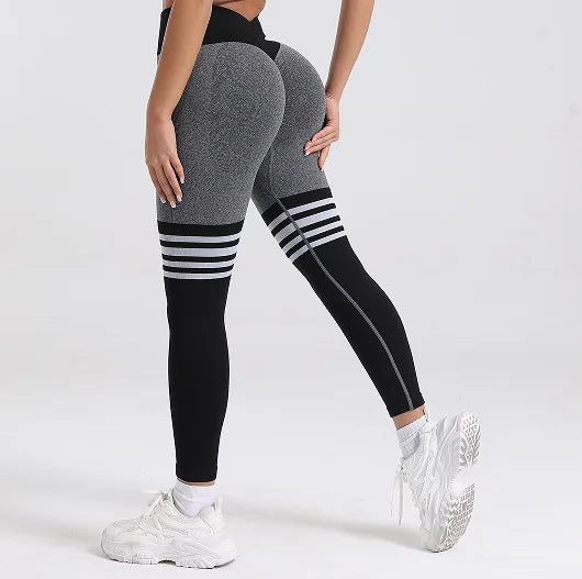 Women's Butt Lifting Gym Leggings - V Back Athletic Scrunch Design, S-XL Sports Tights