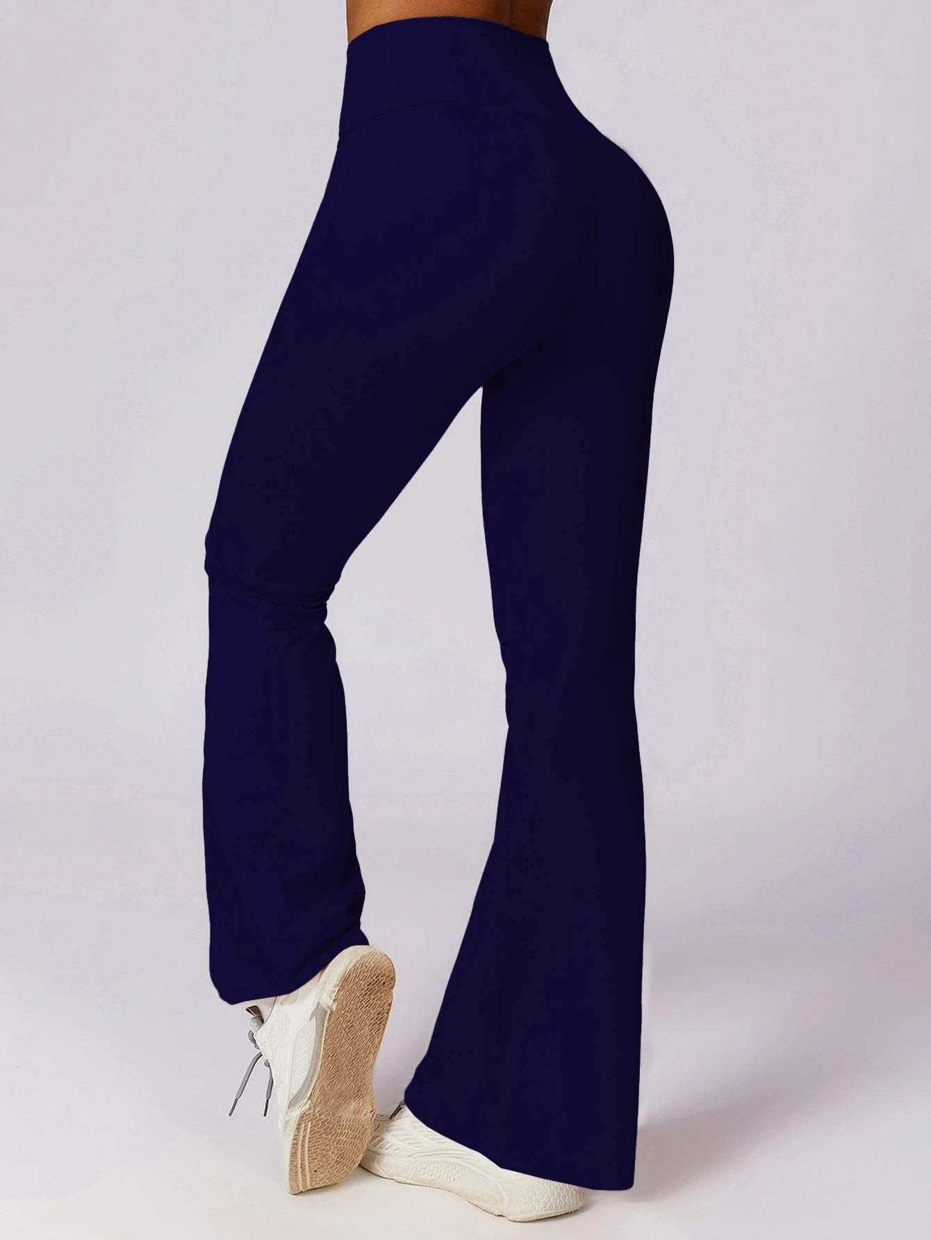 Women's Seamless Scrunch Bum Yoga Leggings - Low Waist, Bell-Bottom Sports Tights
