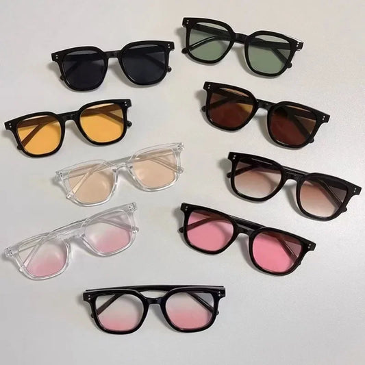 New 2024 Unisex Square Vintage Sunglasses: Fashionable Retro Cat Eye Design for Casual Wear