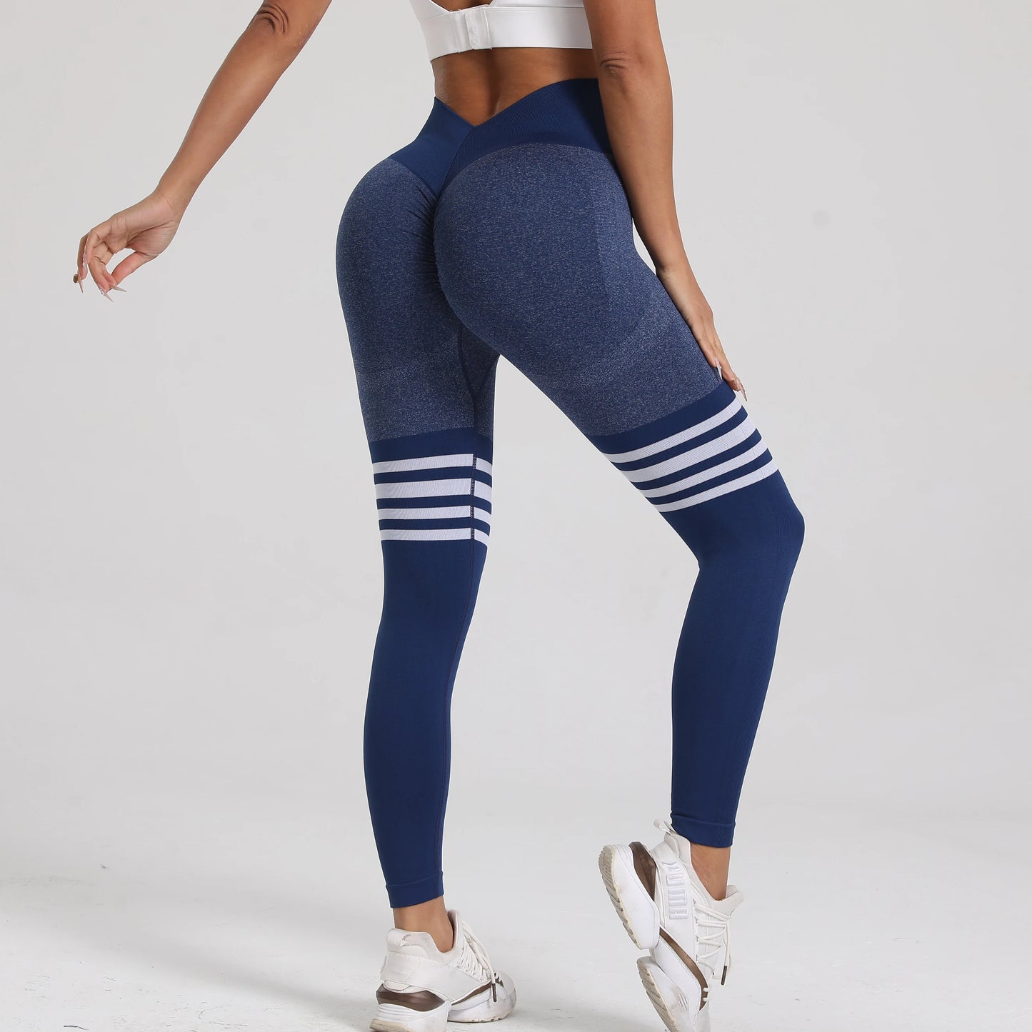 Women's Butt Lifting Gym Leggings - V Back Athletic Scrunch Design, S-XL Sports Tights