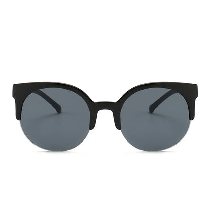 2024 Vintage Cat Eye Sunglasses: Retro Half Frame, Women's Anti-UV Glasses for Travel & Parties
