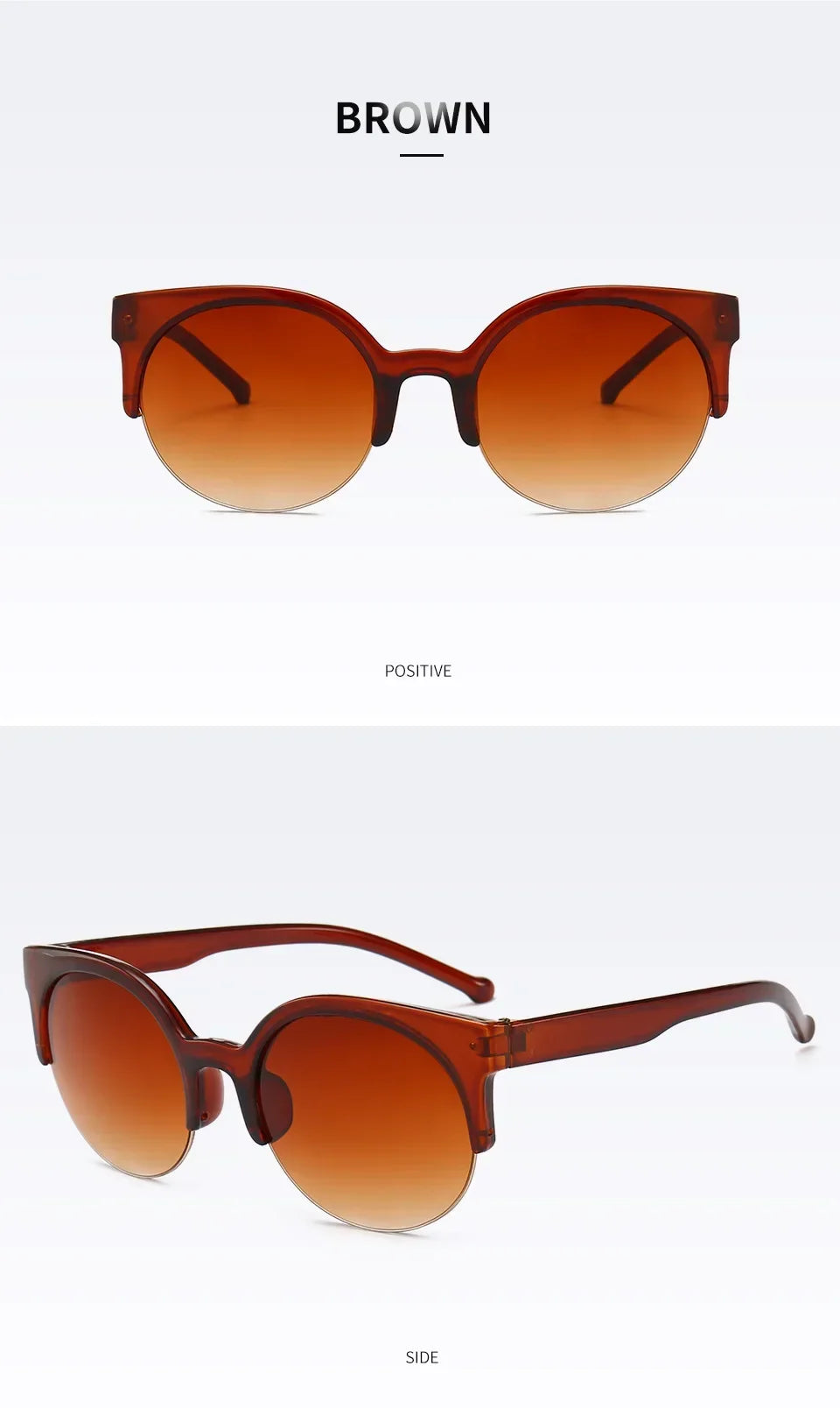 2024 Vintage Cat Eye Sunglasses: Retro Half Frame, Women's Anti-UV Glasses for Travel & Parties