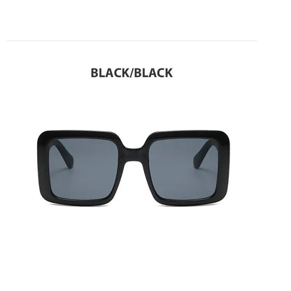 Square Frame Sunglasses Set: Wide Legs for Women, Fashion Vintage Design for Summer Driving