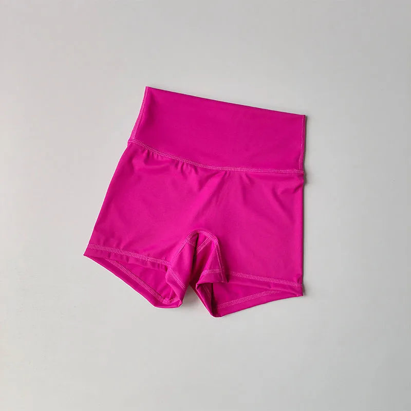 High Waist Elastic Yoga Shorts - Tight Fit, Hip Lifting, Running Pants