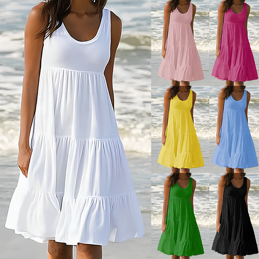 Chic Solid Bodycon Midi Dress - Sleeveless Backless with Slit