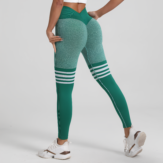 Women's Butt Lifting Gym Leggings - V Back Athletic Scrunch Design, S-XL Sports Tights