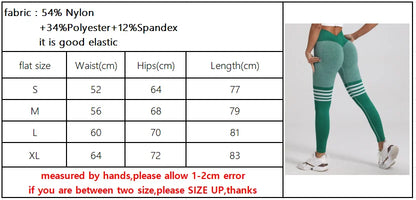 Women's Butt Lifting Gym Leggings - V Back Athletic Scrunch Design, S-XL Sports Tights